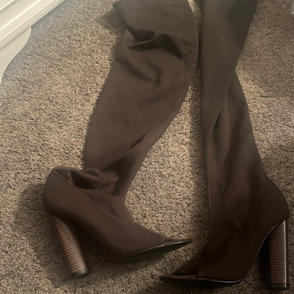 Elegant Brown Over-the-Knee Boots by Simmi